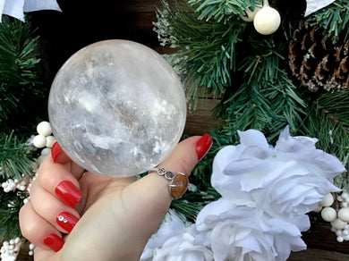 Clear Quartz Crystal Ball 1 Lb. 8 oz. Polished Ultra Sparkling Sphere ~ 3