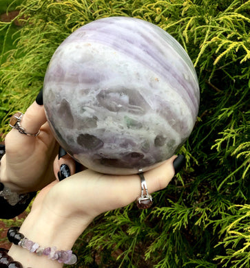 Fluorite Quartz Crystal Ball Large 4 lb. 15 oz. Polished Sphere ~ 4