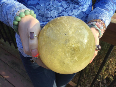 Citrine Quartz Crystal Ball Large 7 Lb. Polished Sphere ~ 5