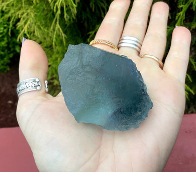 Blue Fluorite Crystal Big 5 oz. ~ Cluster ~ 2“ Long ~ Sparkling Rare Sea Blue Color ~ Large Sacred Geometry Formation ~ Fast & Free Shipping