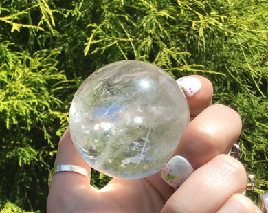 Clear Quartz Crystal Ball Big 7.8 oz. Polished Sphere ~ 2