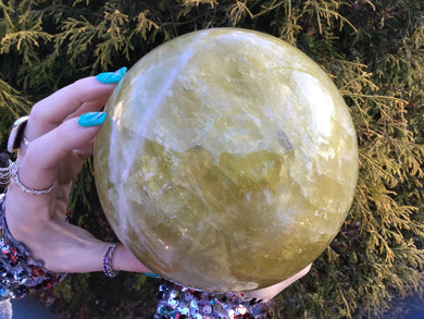 Citrine Quartz Crystal Ball Large 10 lb. 9 oz. Polished Sphere ~ 6
