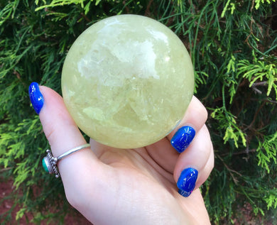 Citrine Crystal Ball  14.5 oz. Sunshine Yellow Polished Sphere ~ 2